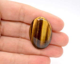 Tiger Eye Cabochon Tiger Eye Smooth Oval Cabochon AAA Quality Natural Tiger Eye Gemstone Cabochon #GCS119 27x20x5 MM Loose Gemstone