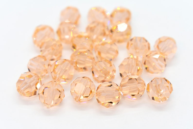 6mm 4mm Wholesale Beads /& Jewelry Supplies 8mm Orange Crystal Beads for Jewelry Making Light Peach 5000 Swarovski Crystal Round Beads