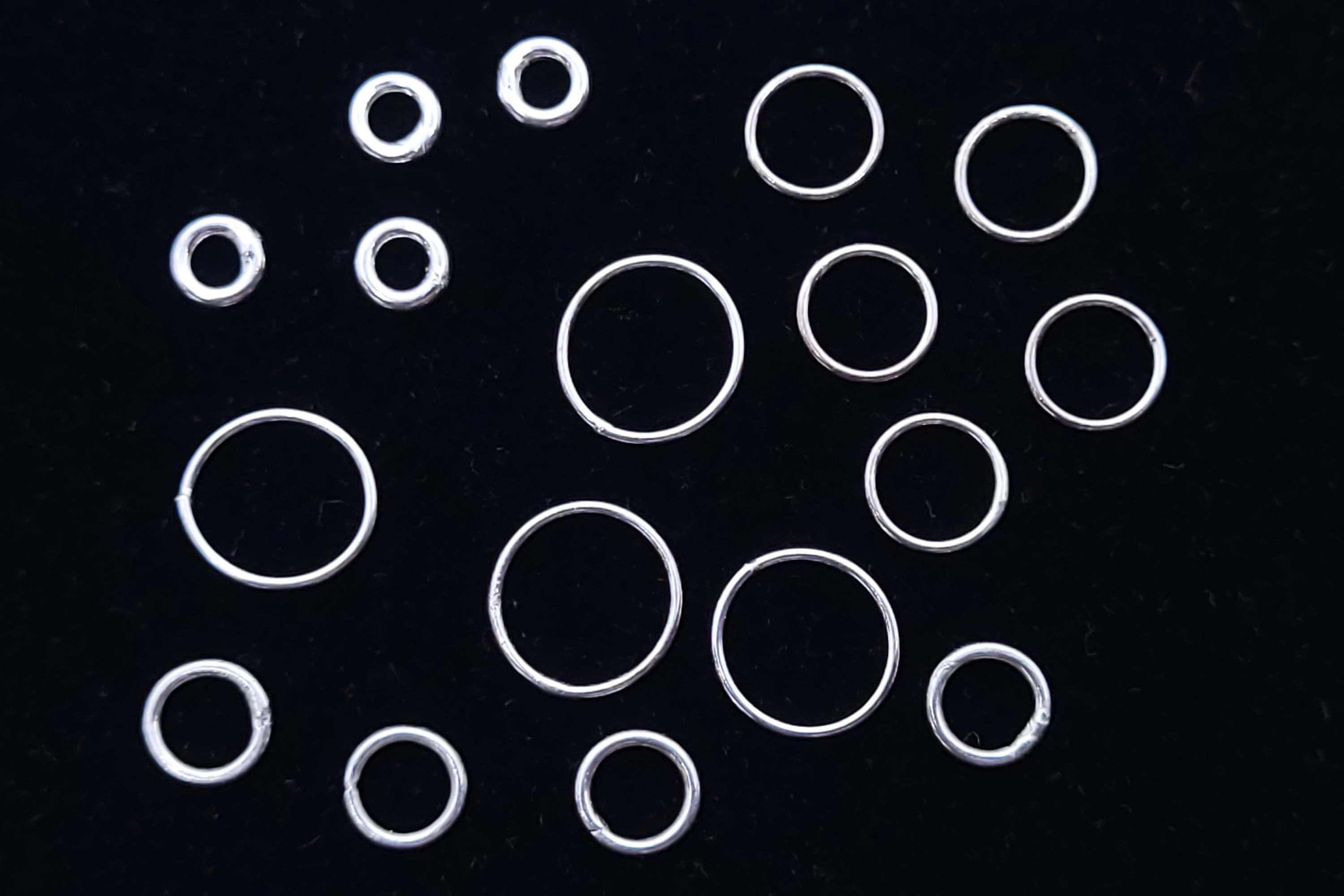 Round Jump Rings Sterling Silver Closed Round Jump Rings - Various Sizes 4, 4.5, 5, 6 ...