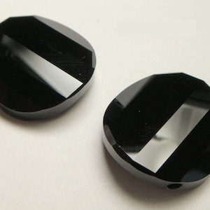 Jet 5621 Facettierte Twist - Swarovski Kristall (18 mm & 22 mm) Schwarzer Kreis Swarovski-Kristallperlen zur Herstellung von Schmuck mit, opaken Kristallperlen