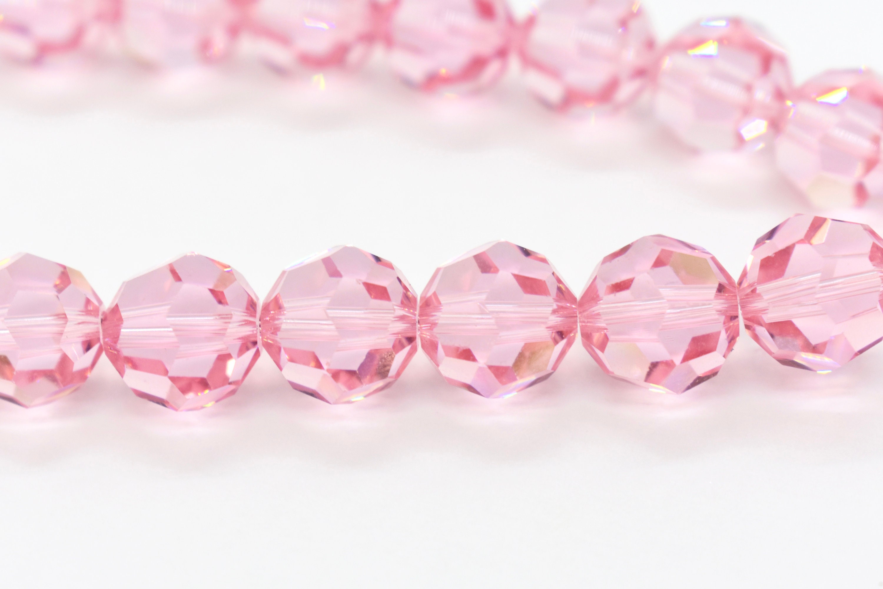 Pink Lemonade Bracelet - Swarovski Crystal Spacers and Beads Handmade from  Clay - She Beads – Intention Beads