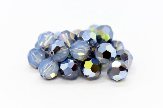White Opal Star Shine 5000 Blue, Silver & Green Swarovski Crystal Round  Beads, 6mm, Wholesale Swarovski Crystal Beads, Bulk Beads 