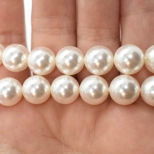 White Preciosa Czech Crystal Round Pearls, 4mm, 5mm 6mm, 8mm, 10mm, 12mm,  beads for jewelry making, bridal jewelry making