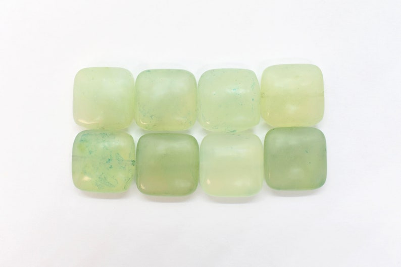 10mm or 14mm PillowSquare Gemstone Beads Serpentine A Grade Natural New Jade