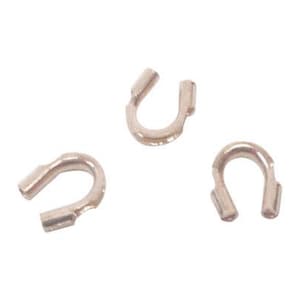 May include: Three silver metal crimp beads for jewelry making.