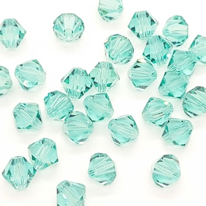 Caribbean Sea Preciosa Czech Crystal Bicone Beads, 3mm, 6mm, Wholesale Beads for Jewelry Making