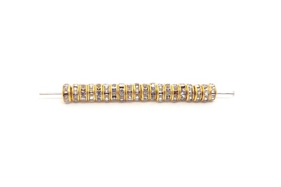 100 Perline Distanziali Rondelle 8 Mm – Cristalli Verdi E Argento Per Creare Gioielli Fai Da Te