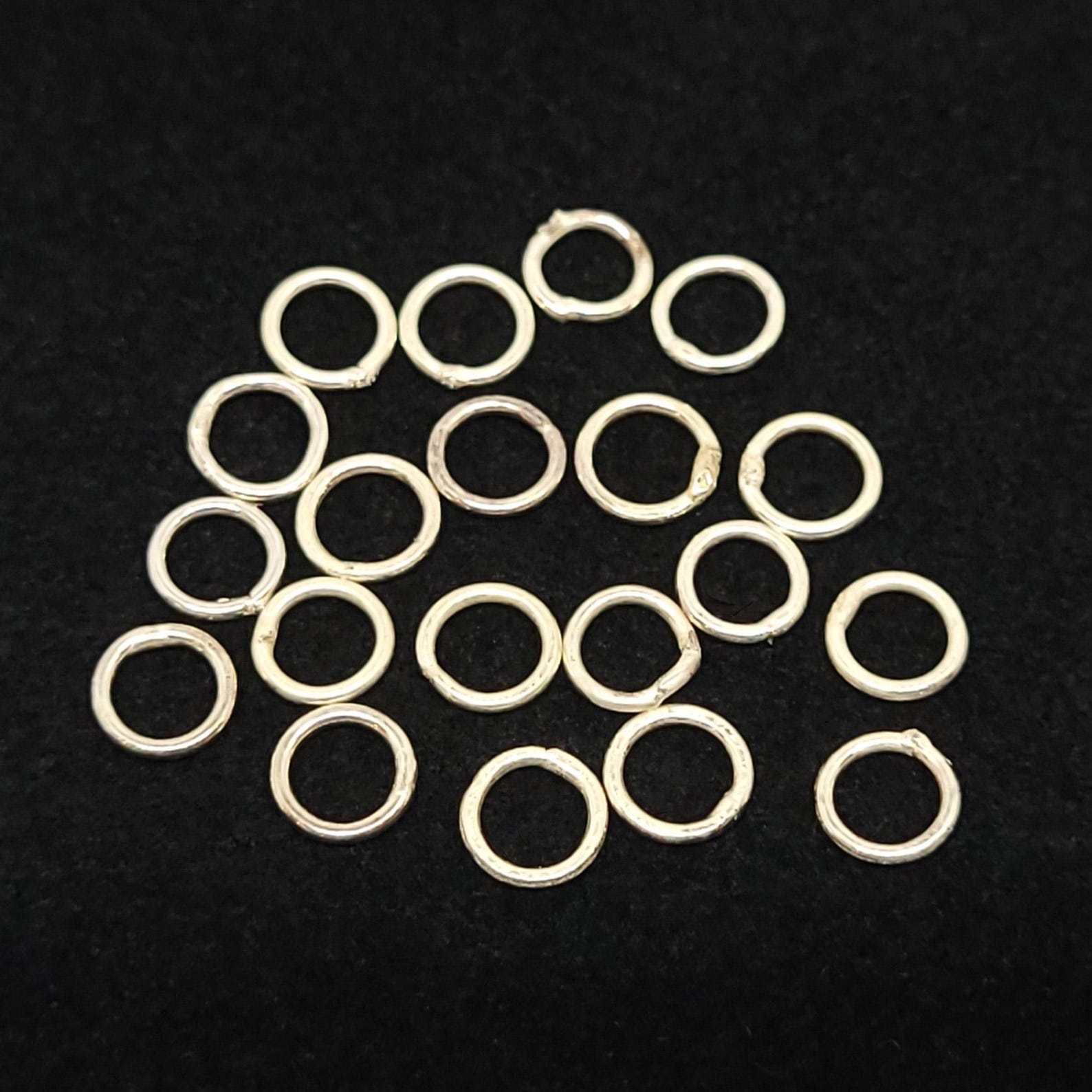 Round Jump Rings Sterling Silver Closed Round Jump Rings - Various Sizes 4, 4.5, 5, 6 ...