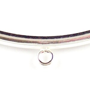 Sterling Silver Curved Tube Spacer Beads with Ring 3mmx39mm Findings to Make Jewelry, Wholesale Supplies, Black Pendant / Chain not included