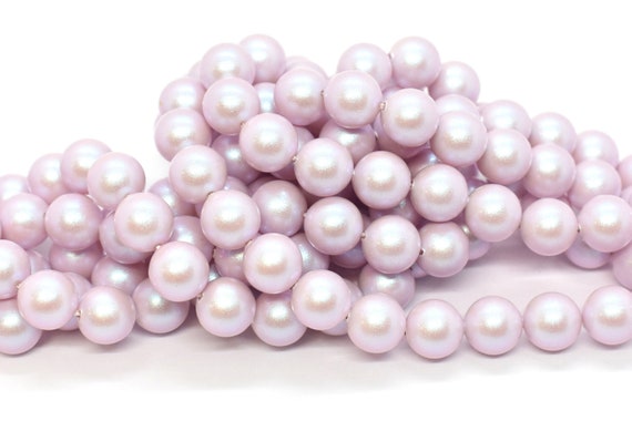Crystal Iridescent Dreamy Rose, Sparkly Pink Swarovski Pearl Beads for Jewelry  Making 5810 Round Pearls 3mm, 8mm,pink Pearl Beads 