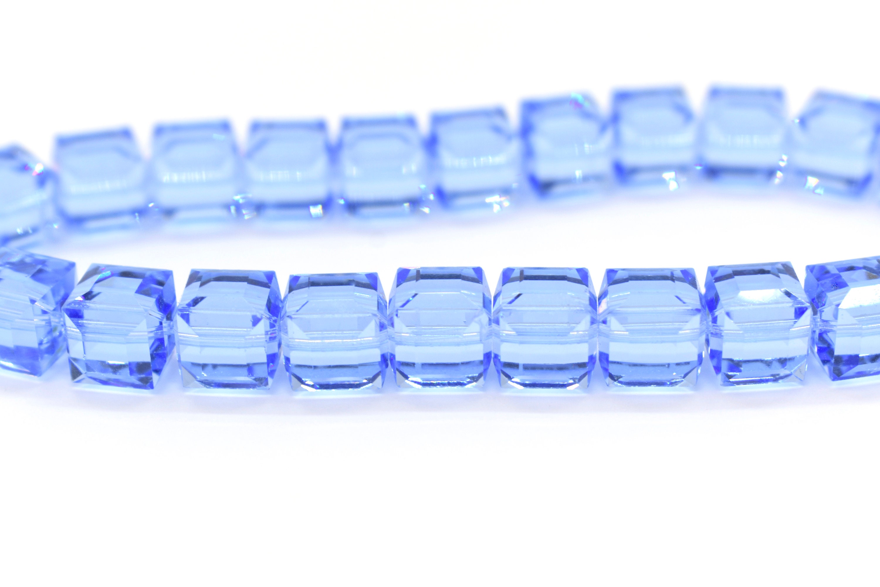 Swarovski Crystal Cube Bracelet Kit ~ Featuring Light Sapphire Satin