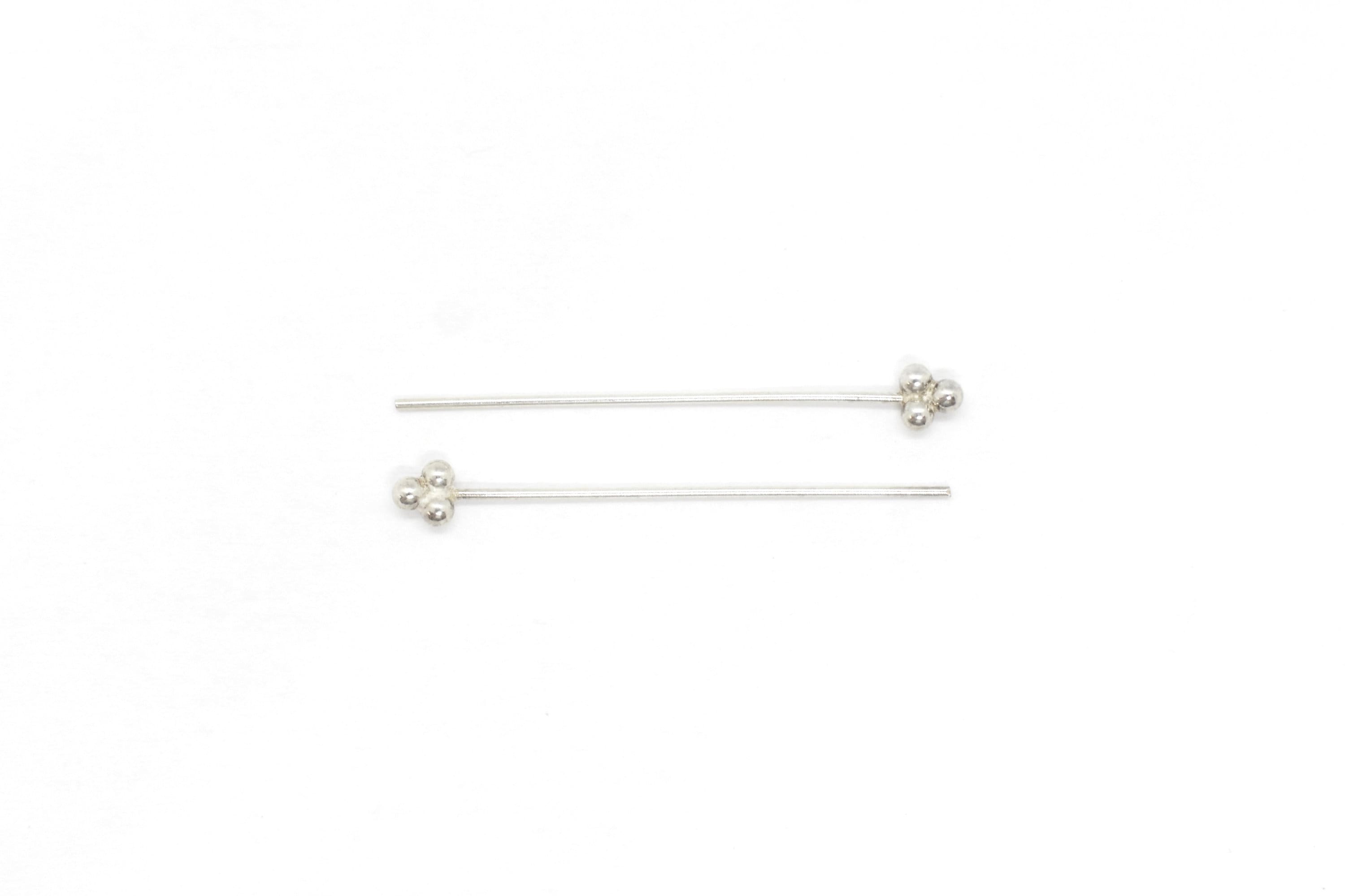 Sterling Silver Decorative Head Pins 0.925 24 Gauge 20 Etsy
