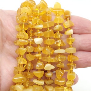 Baltic Amber(Natural)Chip Beads Butterscotch Color Irregular Chip Beads Approx 8x4mm Honey Yellow Polished Chips For Trees Wholesale Beads