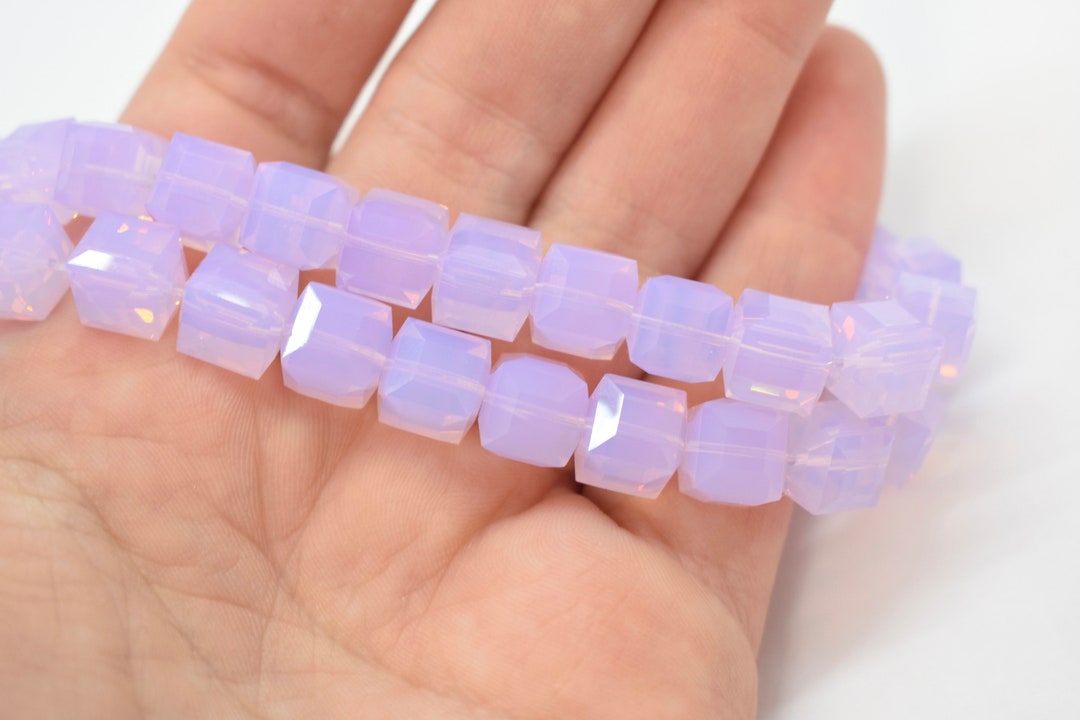 Violet Opal 5601 Swarovski Crystal Cube Beads for Jewelry 4mm, 6mm, 8mm
