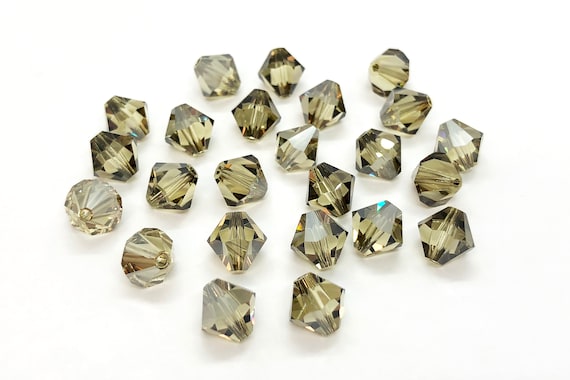 Jonquil Satin 5301/5328 - Yellow Green Swarovski Crystal Bicone 3mm 5mm 6mm 8mm Wholesale Beads for Jewelry Makers, Bulk Swarovski Beads