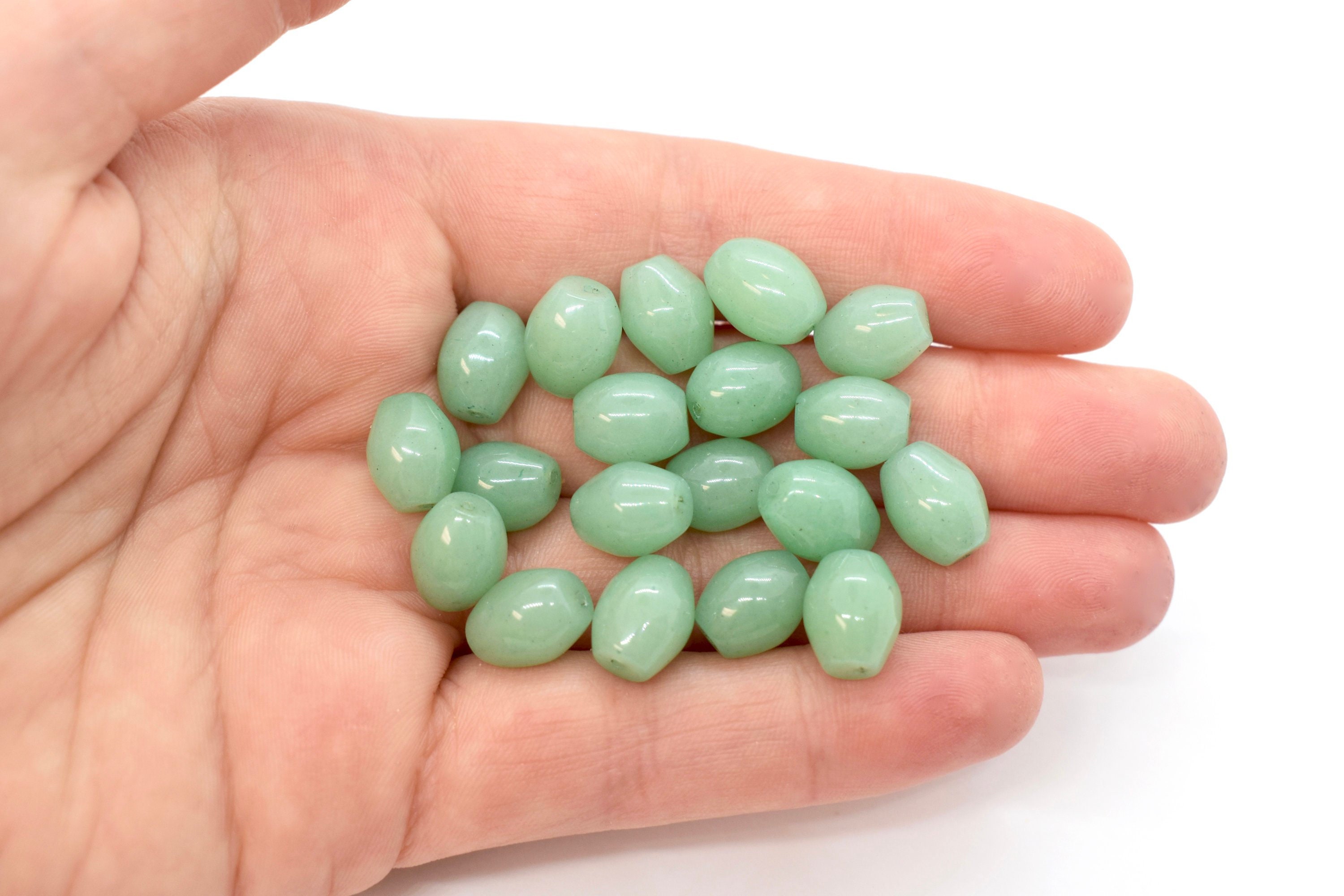 Green Aventurine natural A Grade Egg Shape Gemstone Beads Etsy