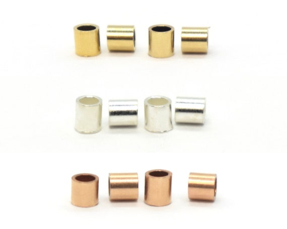 Crimp Beads-sterling Silver, 14k Gold Filled, 14k Rose Gold Filled, 2x2mm  or 2x3mm, 20 Pcs, Crimp Tubes for Jewelry Making, Jewelry Supplies 