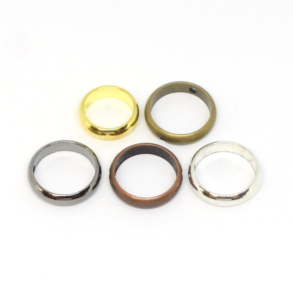 Bead Frame Rings(10 pcs)Antique Copper, Antique Brass, Antique Silver,Gold Plated Brass,Gunmetal-Circle Bead Frames for 6mm,8mm & 10mm Beads