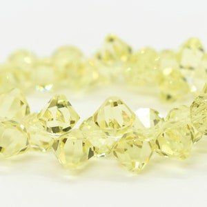 Jonquil - 6301 Yellow Swarovski Crystal Top Drilled Bicone Pendants for Jewelry Making 8mm Wholesale Pendant Beads, Bulk Crystal Beads
