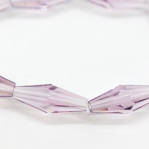 Light Amethyst (5205) Swarovski Crystal Elongated Bicone Bead - 6x15mm (12 pcs)