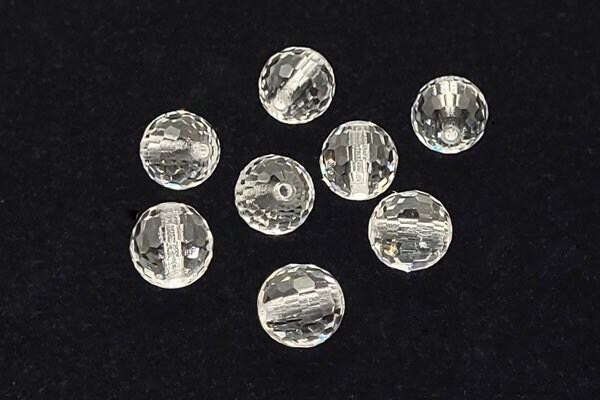 Perles rondes en cristal de taille disco tchèques de taille riche en cristal transparent preciosa, 10 mm, authentique preciosa compatible avec les Swarovski round 5000, 6 pièces