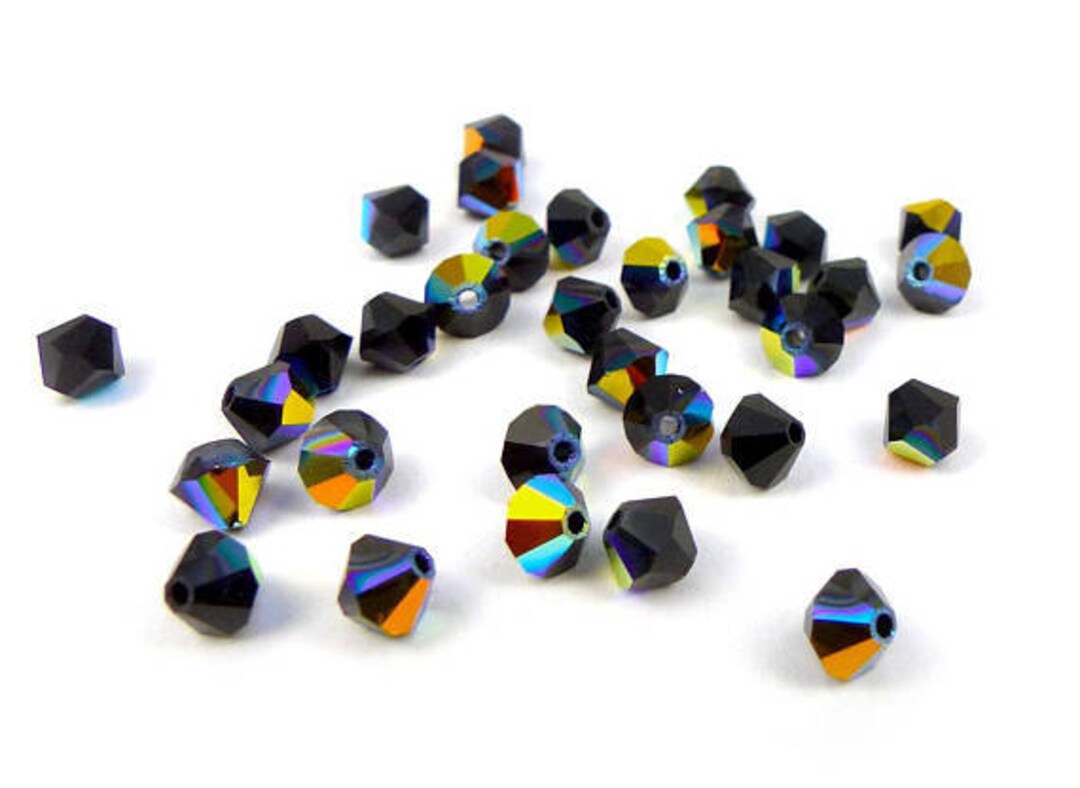 Jet AB 5301/5328 Swarovski Crystal Bicone Bead 5mm 8mm 10mm Black