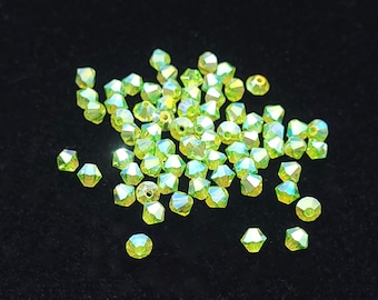 Limecicle AB2X Preciosa Czech Crystal Bicone Beads 4mm,6mm,Authentic Preciosa Small Bicone Crystal Bead Compatible with Swarovski 5301/5328