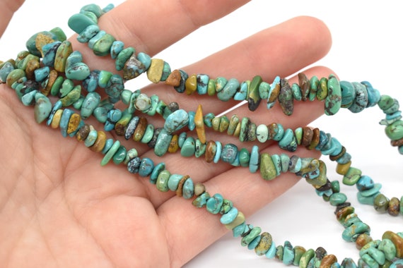 Turquoise Bead & Chip Necklace