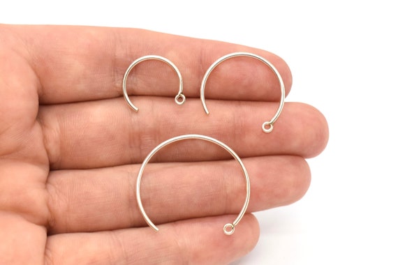 Sterling Silver Filled Round Ear Wire Hoops W/2mm Ring 15mm 20mm