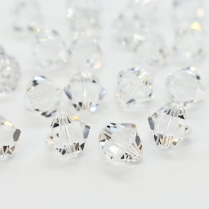 Clear Crystal Preciosa Czech Crystal Bicone Beads,3mm,4mm, 5mm, 6mm, 8mm, April Birthstone,Wholesale crystals for jewelry making