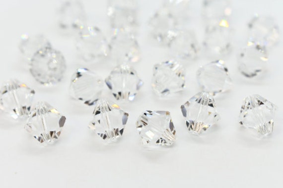 Clear Crystal Preciosa Czech Crystal Bicone Beads,3mm,4mm, 6mm, April Birthstone,Wholesale crystals for jewelry making