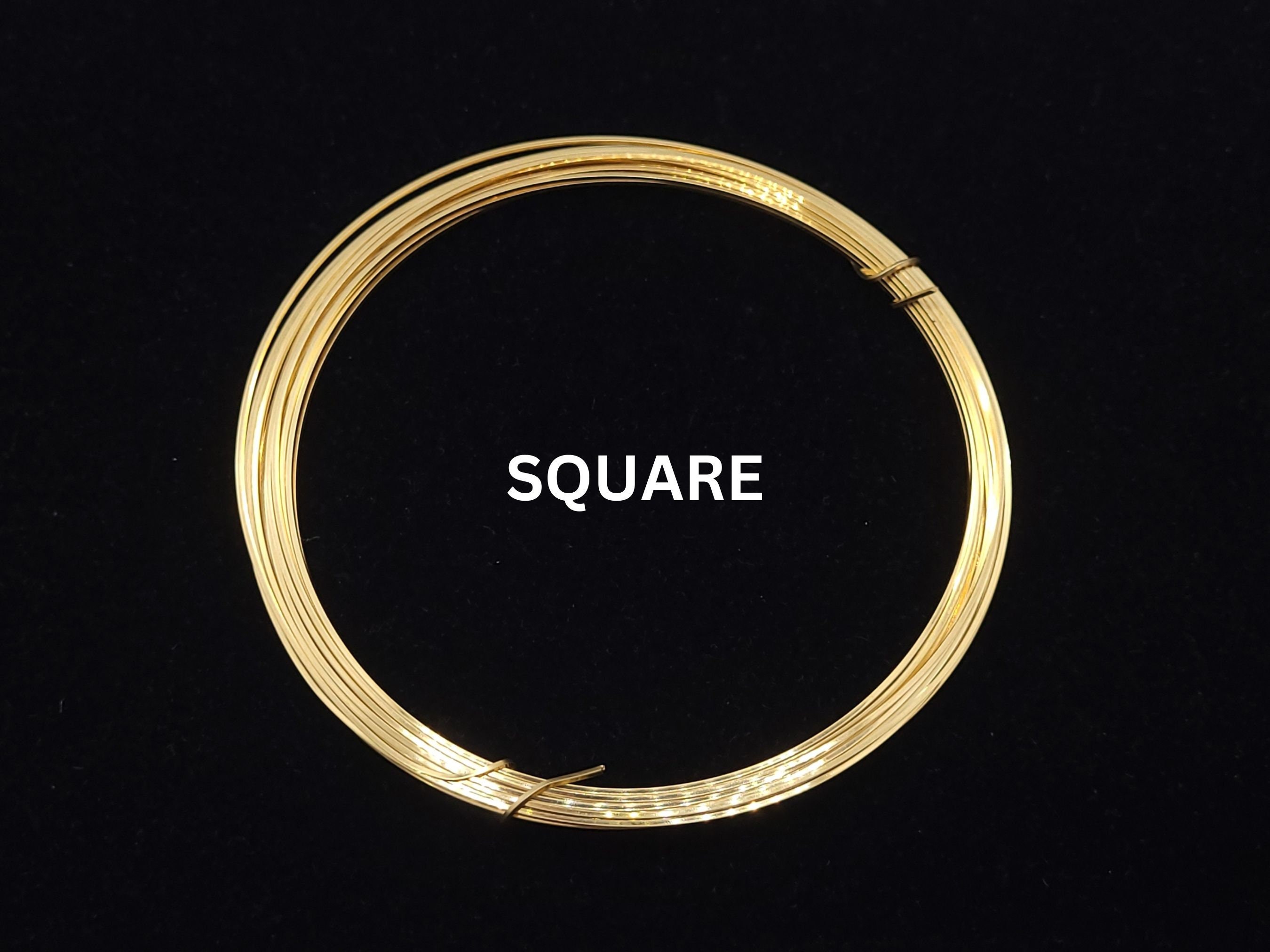 Craft Wire 18 Gauge Schmuckdraht – 14/20 Gelbgold Gefüllt, Quadratisch & Halbhart, 3 Meter Für Kreative DIY-Projekte