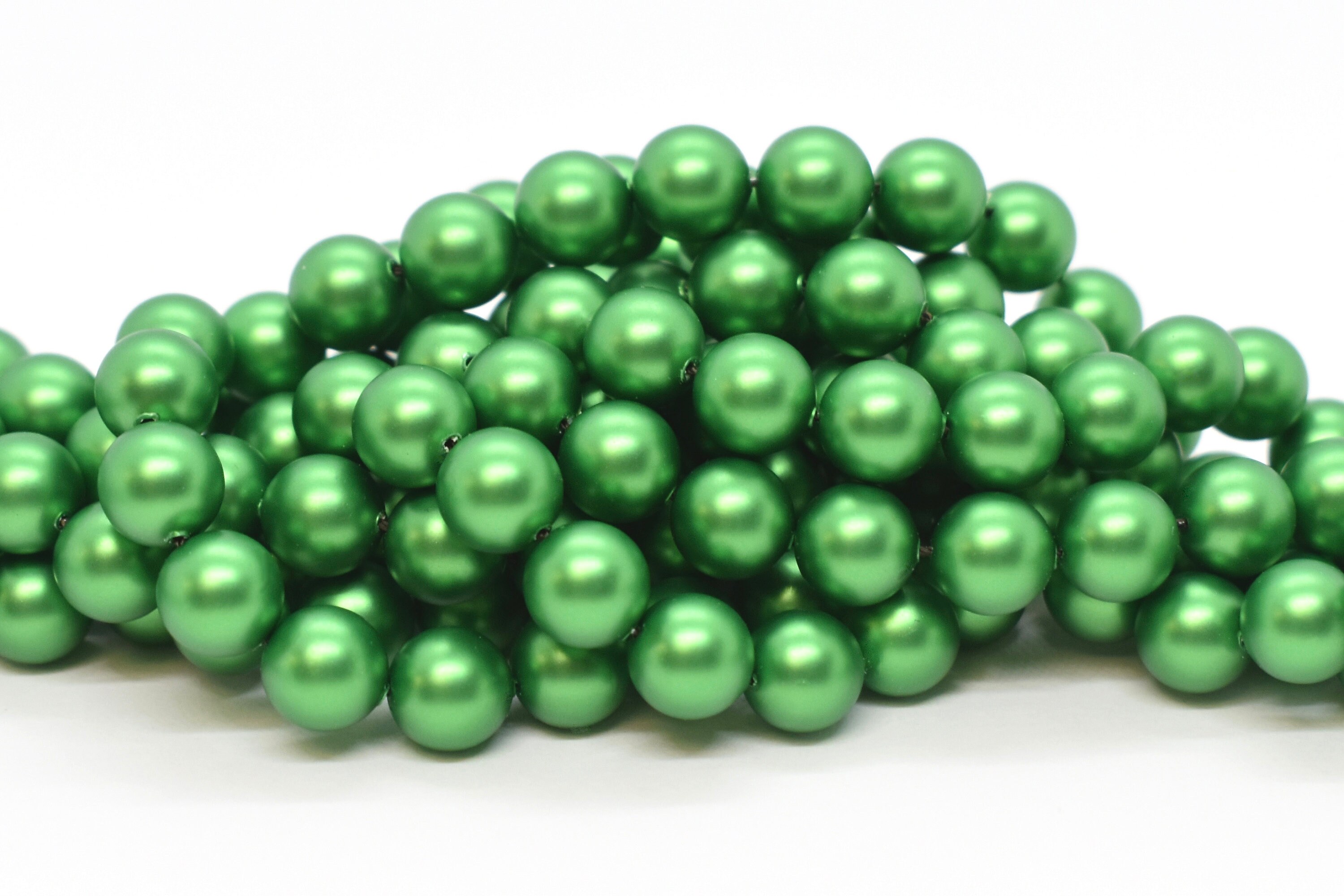 Green pearl beads clearance