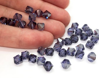 Tanzaniet-satijn 5301/5328, paarse Swarovski-kristal bicone-kralen voor geboortesteensieraden, vintage paars 3 mm 6 mm, sieradenbenodigdheden, groothandel