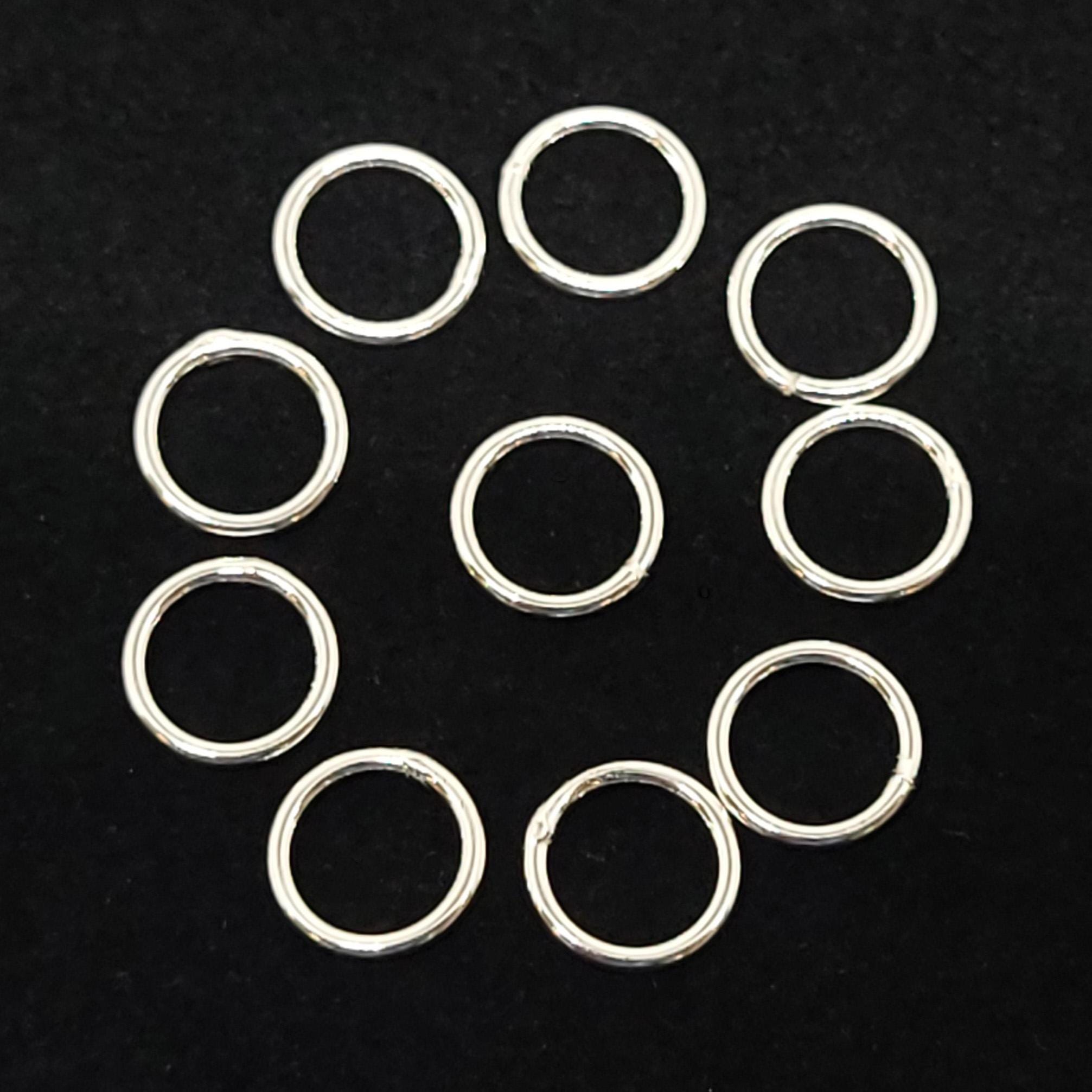 Round Jump Rings Sterling Silver Closed Round Jump Rings - Various Sizes 4, 4.5, 5, 6 ...