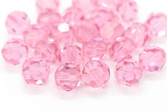 Light Rose 5000 Swarovski Crystal Round,pink Pastel Swarovski Beads Pink Crystal  Beads for Bracelets,pastel Swarovski Round,4,6,8mm Pastel 