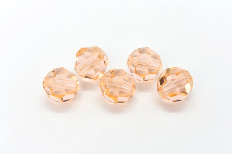 6mm 4mm Wholesale Beads /& Jewelry Supplies 8mm Orange Crystal Beads for Jewelry Making Light Peach 5000 Swarovski Crystal Round Beads