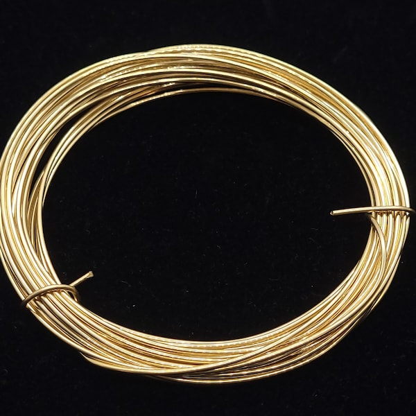 14K Gold Filled Wire, Round, 16 or 22 Gauge (Soft), 16, 18, 22 or 26 Gauge (Half Hard), Per Ounce, 3ft or 1ft, for Wire Wrapping