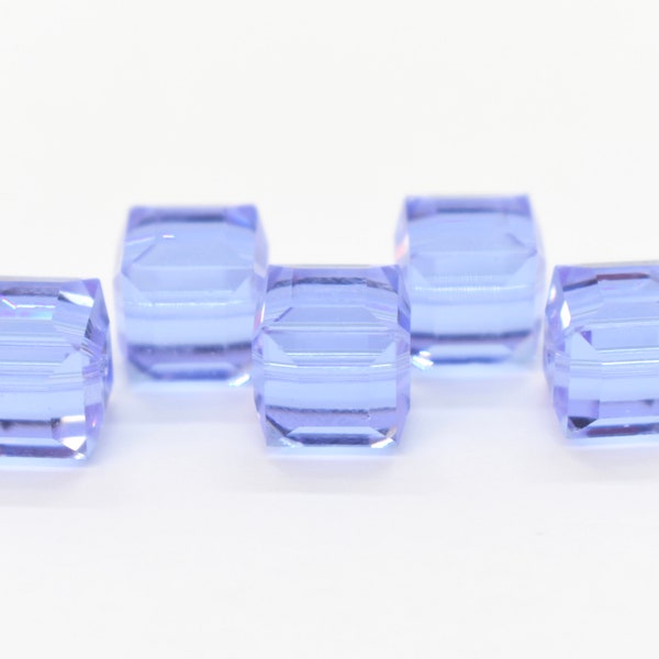 Alexandrite Swarovski Crystal Cube Beads 5601 4mm / Alexandrite AB 6mm 6 pcs Left! Blue Violet Purple Color Changing Crystal