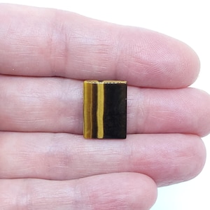 Tijgeroog (natuurlijk) A-klasse rechthoek cabochon 12 x 16 mm, 1 stuk, bruine en gouden edelsteen cabochon kralen voor sieraden maken, groothandel