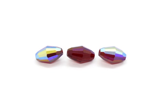Lot De 20 Perles Facettées De Bohême 8 Mm - Couleur SIAM AB - Marque Preciosa - Neuf
