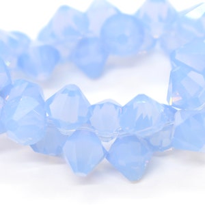 Air Blue Opal 6301 Baby Blue Swarovski Crystal Top Drilled Bicone Pendant Beads for Jewelry Making - 8mm Wholesale Crystal Beads