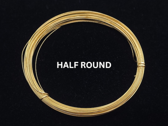 14k Gold Filled Wire, Half Round, 18 or 22 Gauge(half Hard),