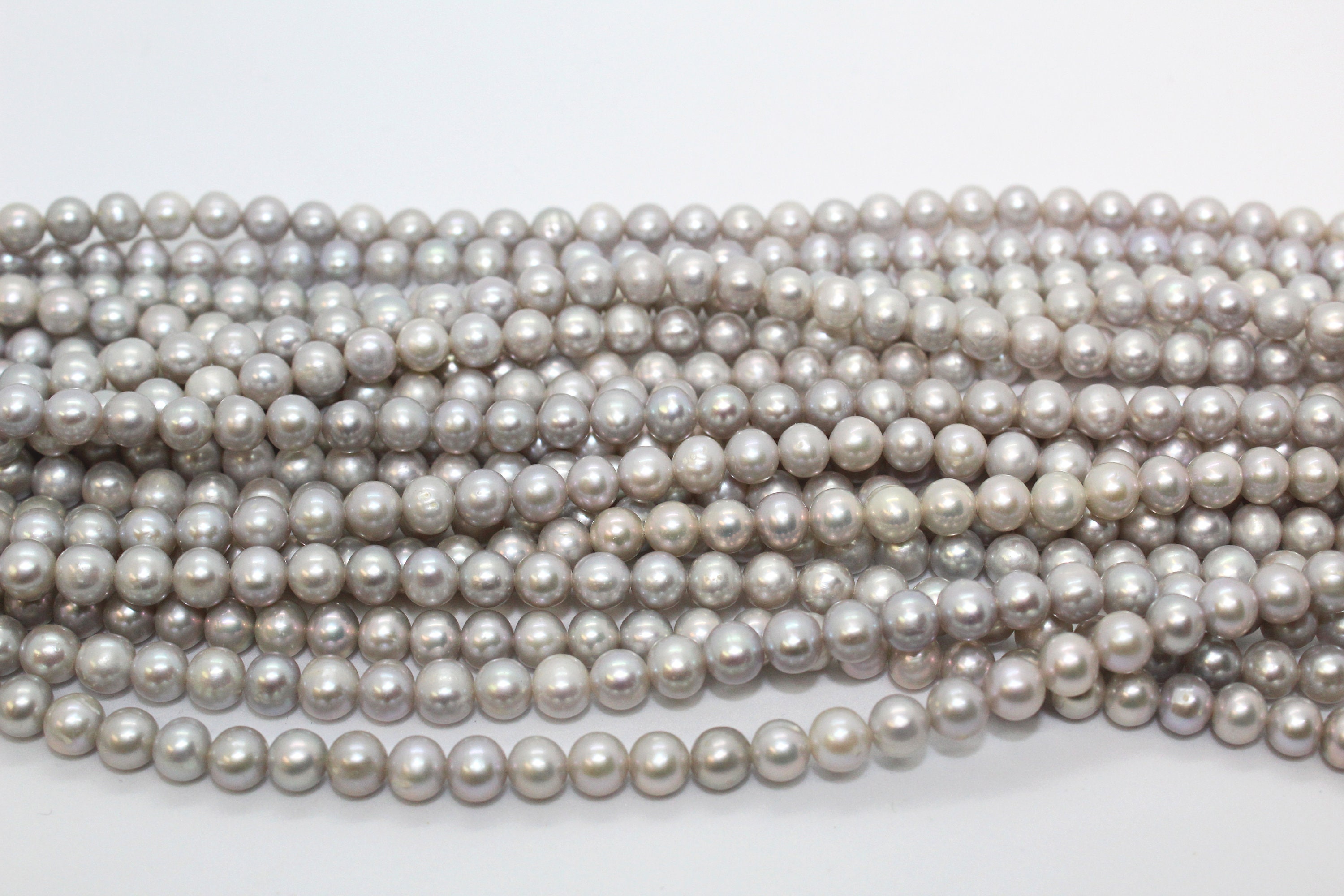 Silver Freshwater Pearl Beads for Jewelry Making Beads for Etsy