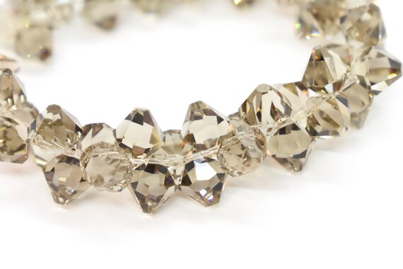 Greige 6301 Gray Beige Swarovski Crystal Top Drilled Bicone Pendant Beads to Make Jewelry With 8mm Wholesale Beads Bulk Swarovski 6 pcs