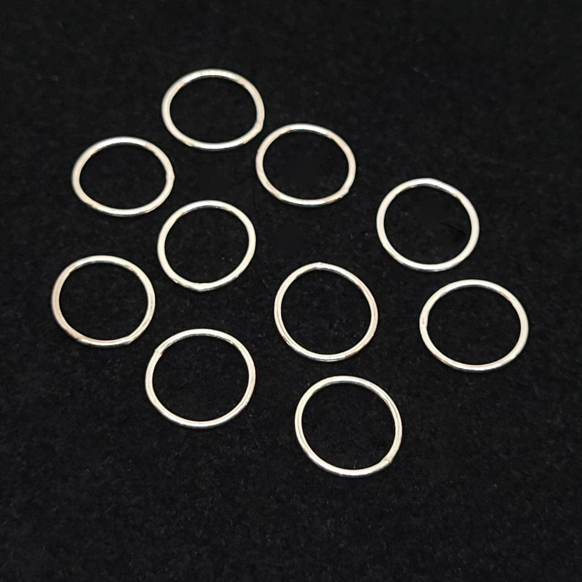 Round Jump Rings Sterling Silver Closed Round Jump Rings - Many Sizes Available 4, 4.5 ...