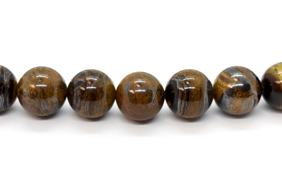 Pietra Preziosa Diaspro Bronzo Naturale Perline Rotonde