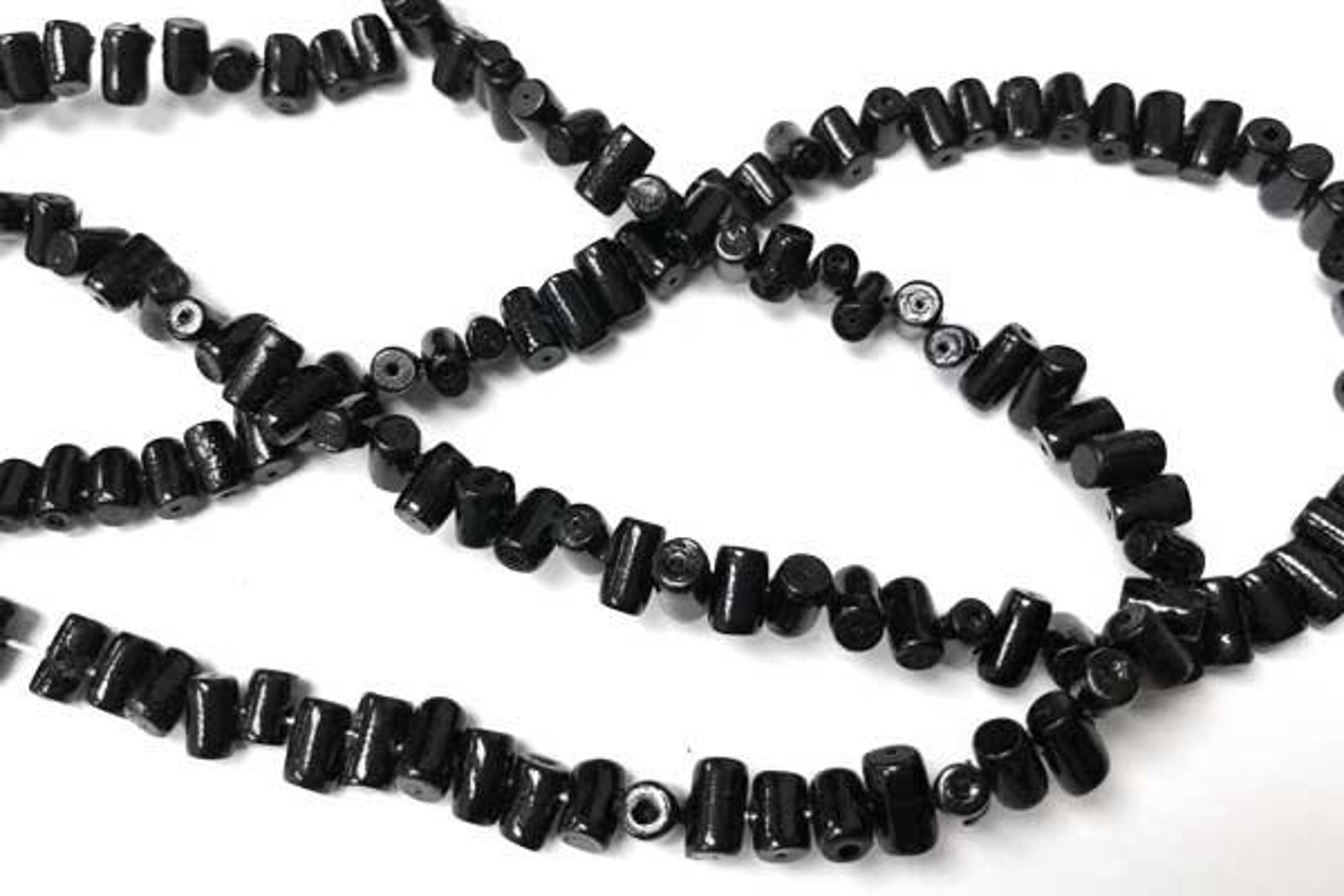 Black Coral Beads dyed Diagonally Drilled Tube Beads 5x7mm - Etsy UK