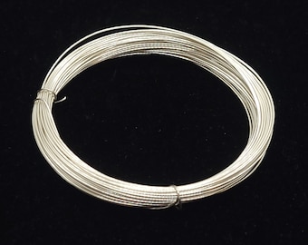 Sterling Silver Wire Round (Half Hard), 18,20, 22, 24, 26, 28 Gauge,Wire for Wrapping,Sterling Silver Jewelry Wire,1 ounce, 3 feet or 1 foot
