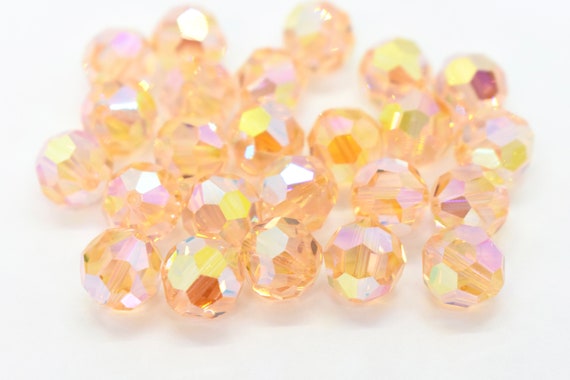 6mm 4mm Wholesale Beads /& Jewelry Supplies 8mm Orange Crystal Beads for Jewelry Making Light Peach 5000 Swarovski Crystal Round Beads